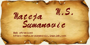 Mateja Šumanović vizit kartica